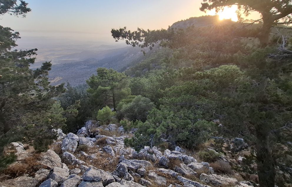 Pentadactylos mountains during a hobby and raven survey, photo by Robin Snape